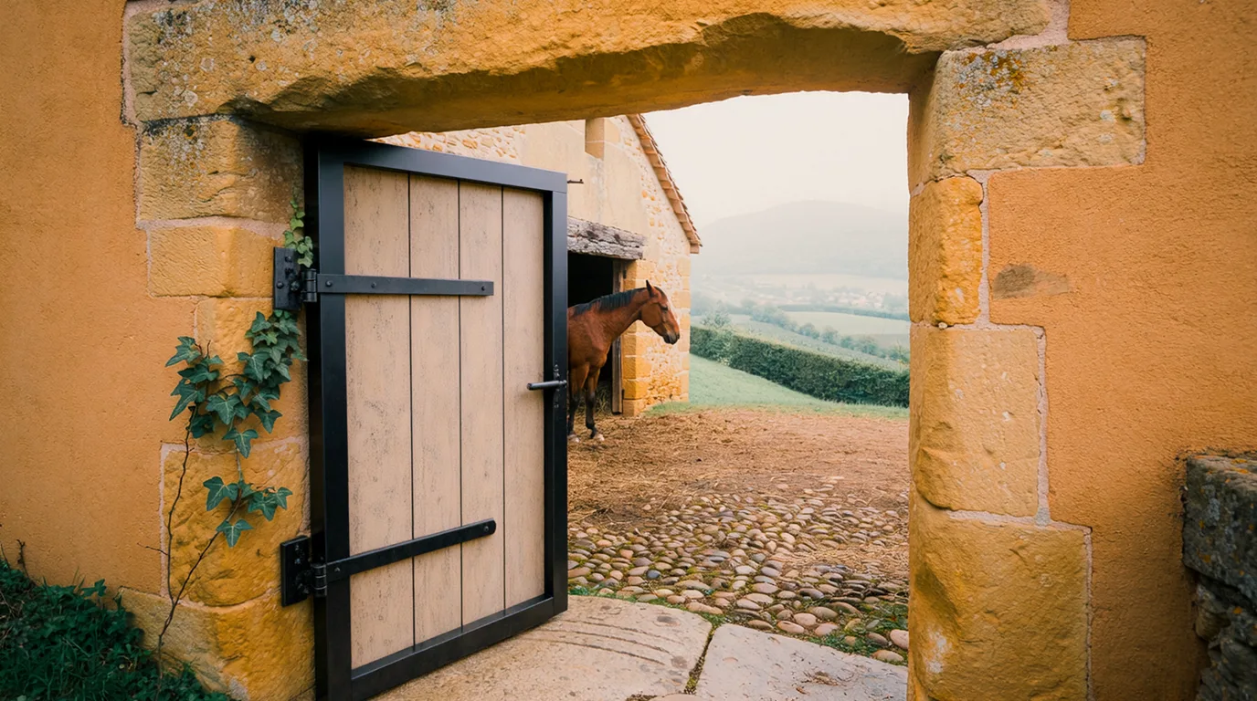 Entrée, Les Poneys de la Fontaine, centre équestre à Saint-Julien-le-Roux